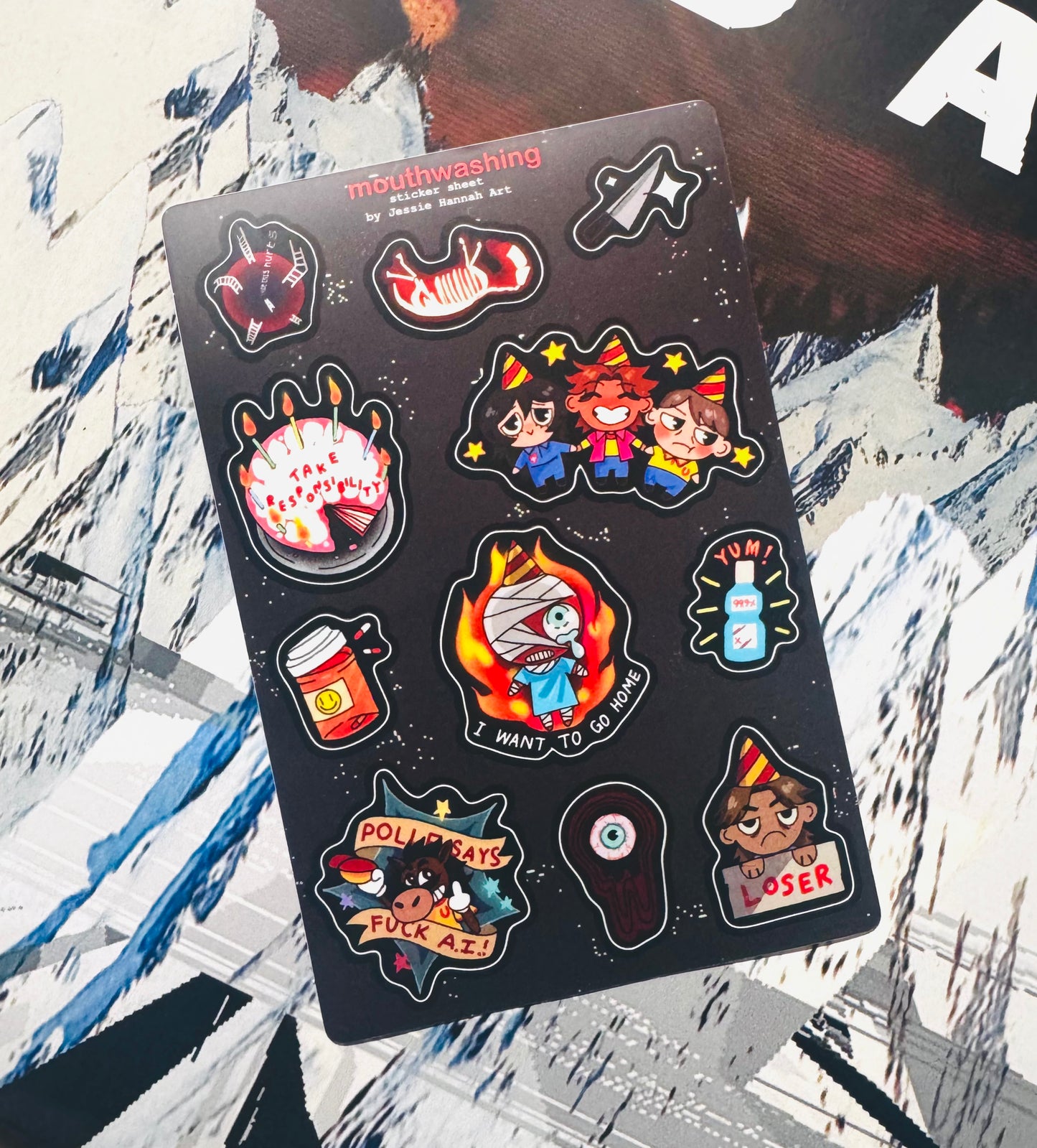 Mouthwashing Sticker Sheet