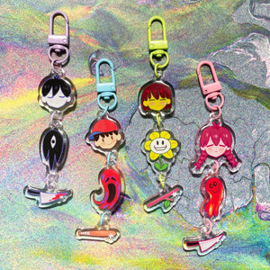 Pixel RPG Kids Connecting Keychains