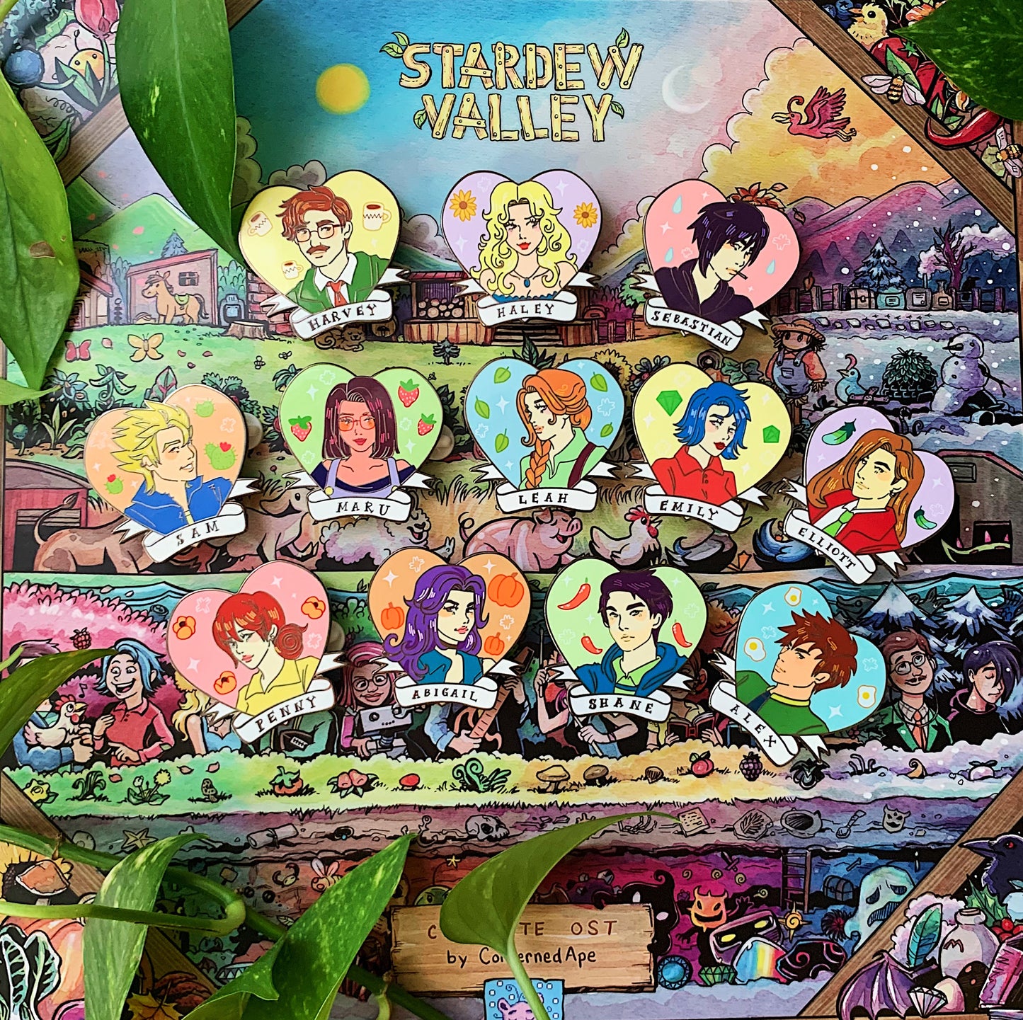 Farmer Valentines Enamel Pins