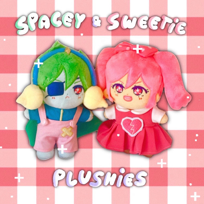 SWEETHEART & SPACEBOY Plush Dolls 🪐💔🍩