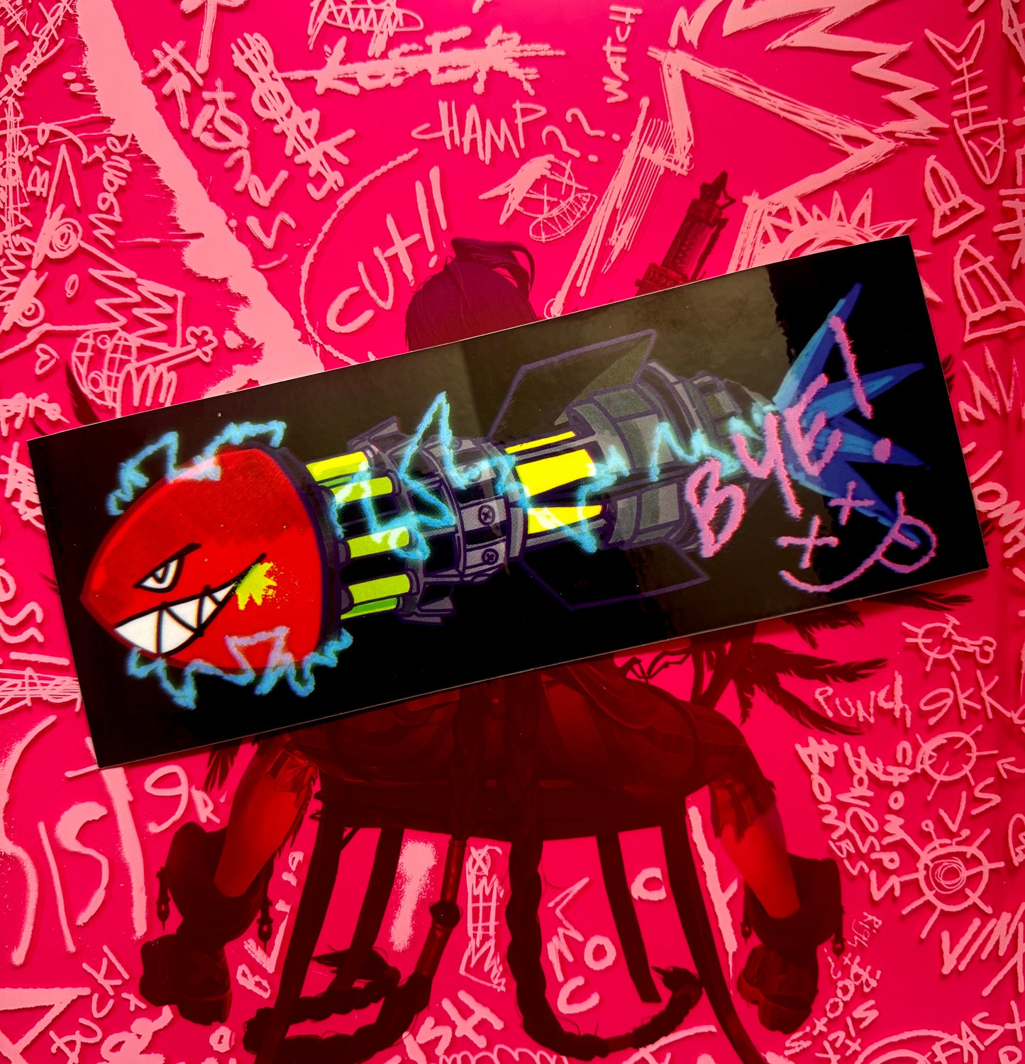 BYE! Super Mega Death Rocket Bumper Sticker