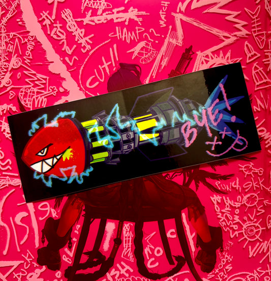 BYE! Super Mega Death Rocket Bumper Sticker