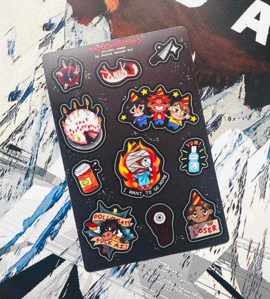 Mouthwashing Sticker Sheet