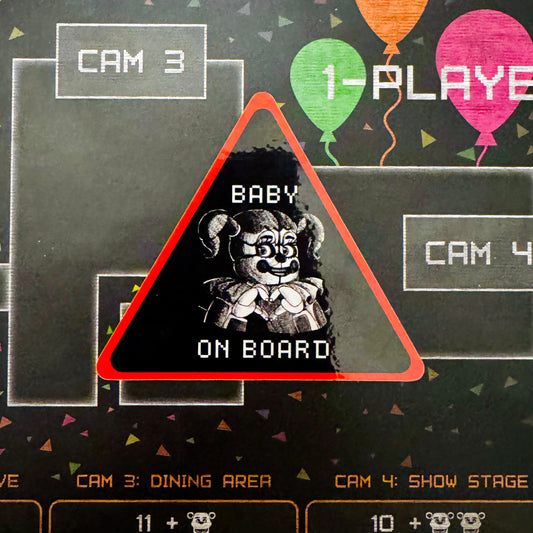 Circus Baby On Board Bumper Sticker