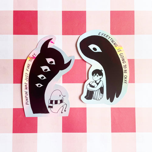 Punpun x Omori Holographic Sticker Set