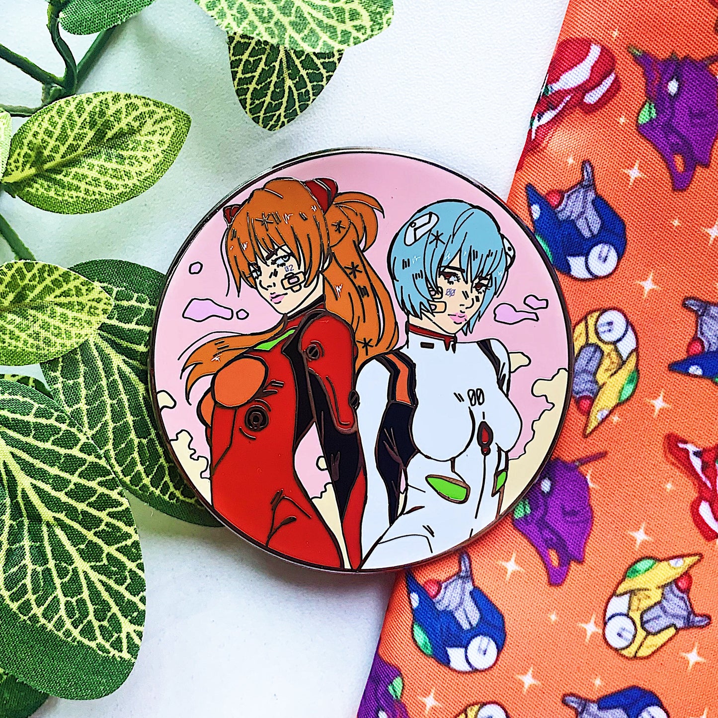 Evangelion Pilot Girls Enamel Pin