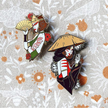 Load image into Gallery viewer, Painted Warrior Girls Pin Set Collaboration w/ Moon.Rose.Cafe