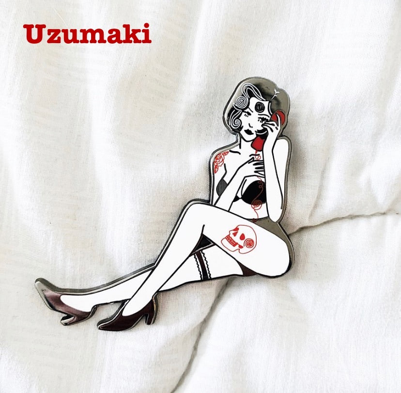 Junji Ito Pin-Up Babes Enamel Pins