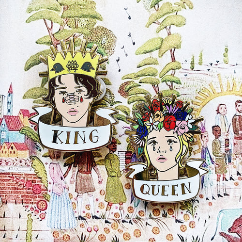 Horror Royalty King & Queen Enamel Pins