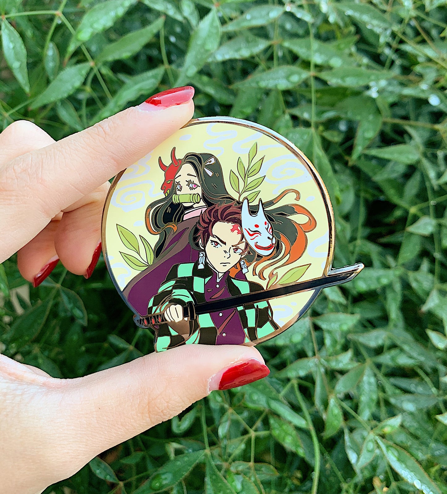 Kamado Siblings Enamel Pin